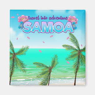 Samoa "Reise in das Abenteuer" Reiseplakat. Magnet
