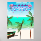 Samoa "Reise ins Abenteuer" Reiseplakat. Poster (Vorne)