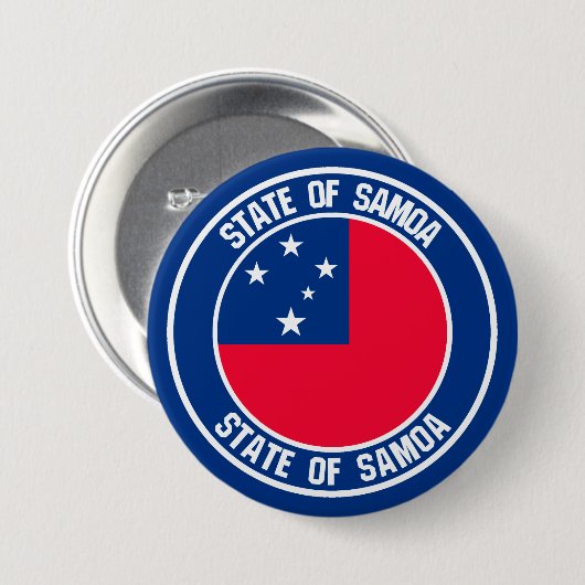 Samoa Round Emblem Button (Vorne & Hinten)