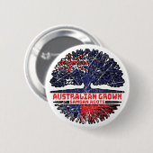 Samoa Samoan Australian Australia Tree Roots Flag Button (Vorne & Hinten)