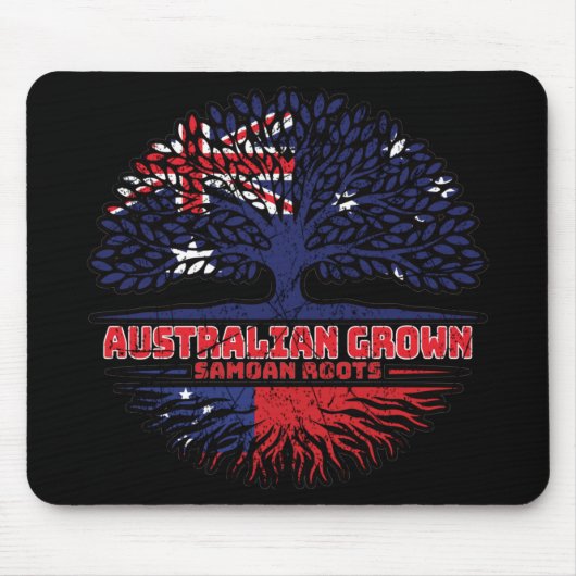 Samoa Samoan Australian Australia Tree Roots Flag Mousepad (Vorne)