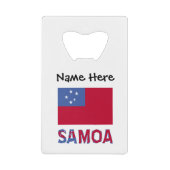 Samoa Samoan Flag Black Personalization Geldbeutel Flaschenöffner (Vorderseite)