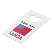 Samoa Samoan Flag Black Personalization Geldbeutel Flaschenöffner (Rückseite Schrägansicht)