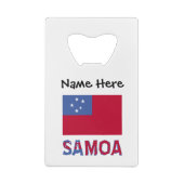 Samoa Samoan Flag Black Personalization Geldbeutel Flaschenöffner (Rückseite)