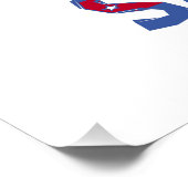 Samoa Samoan Flag Black Personalization Poster (Ecke)