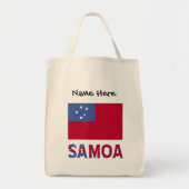 Samoa Samoan Flag Black Personalization Tragetasche (Vorne)