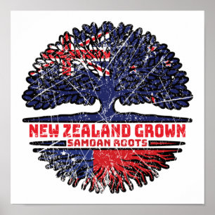 Samoa Samoan New Zealander New Zealand Treots Poster