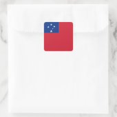 Samoa - samoanische Flagge Quadratischer Aufkleber (Tasche)