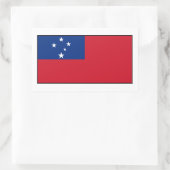 Samoa - samoanische Flagge Rechteckiger Aufkleber (Tasche)