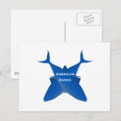 Samoa-Thunfisch (blau) Postkarte (Vorne/Hinten)