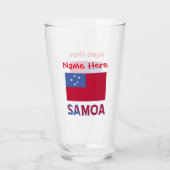 Samoa und Samoa Flag Personalisiert trinken Glas (Rückseite)