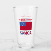 Samoa und Samoa Flag Personalisiert trinken Glas (Vorderseite)