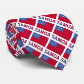 Samoa und Samoa-Flagge mit Ihrem Namen Krawatte (Gerollt)