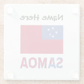 Samoa und Samoa-Flagge Personalisiert Glasuntersetzer (Rückseite)