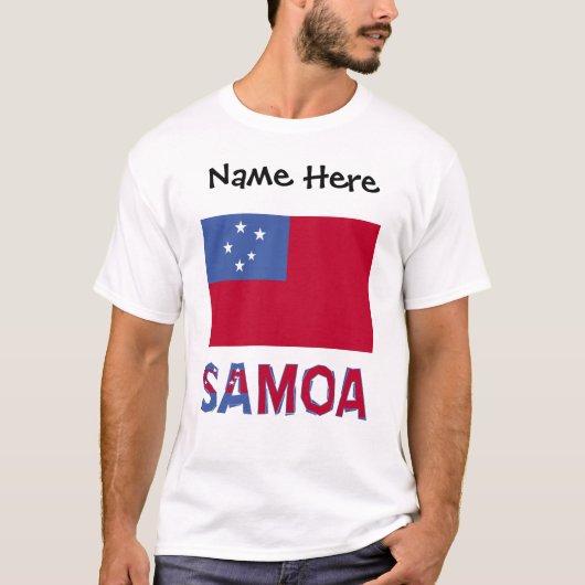Samoa und Samoa-Flagge Personalisiert T-Shirt (Vorderseite)