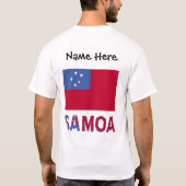 Samoa und Samoa-Flagge Personalisiert T-Shirt (Rückseite)