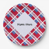 Samoa und Samoa - Personalisiert geteerte Flagge Pappteller (Vorderseite)