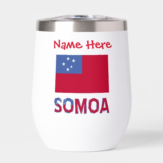 Samoa und Samoan Flag Rote Personalisierung (Vorderseite)