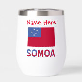 Samoa und Samoan Flag Rote Personalisierung (Rückseite)