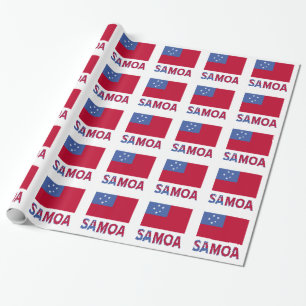Samoa und samoanische Flagge Geschenkpapier