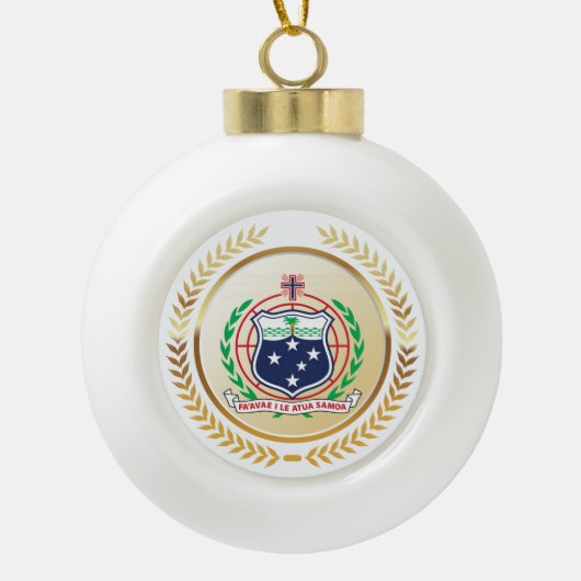 Samoa-Wappen Keramik Kugel-Ornament (Vorderseite)