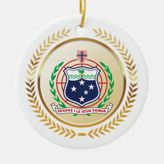 Samoa-Wappen Keramik Ornament (Vorne)