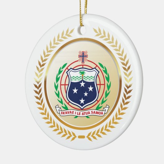 Samoa-Wappen Keramik Ornament (Links)