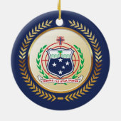 Samoa-Wappen Keramik Ornament (Hinten)