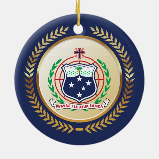 Samoa-Wappen Keramik Ornament (Hinten)