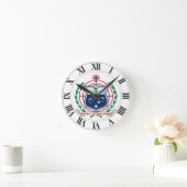 Samoa-Wappen Runde Wanduhr (Zuhause)