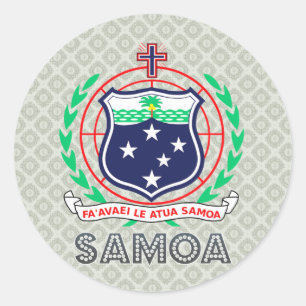 Samoa-Wappen Runder Aufkleber