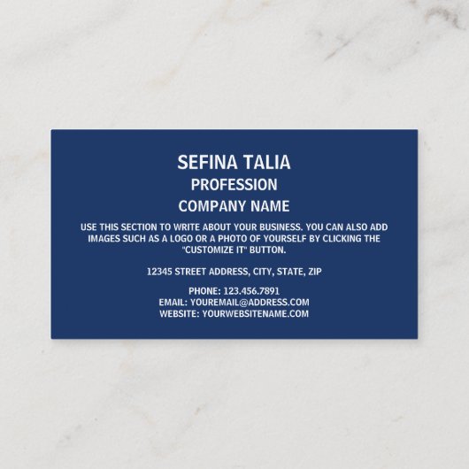 Samoa-Wappen, Samoa Visitenkarte (Rückseite)