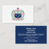 Samoa-Wappen, Samoa Visitenkarte (Vorne/Hinten)