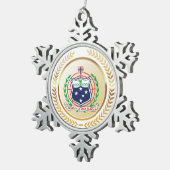 Samoa-Wappen Schneeflocken Zinn-Ornament (Rechts)