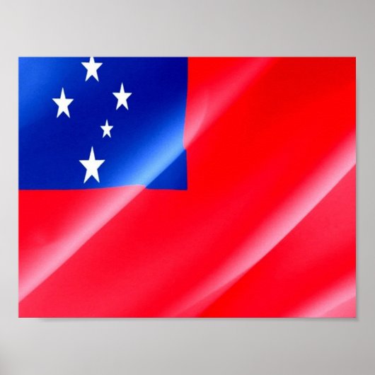 Samoa - Waving Flag - Poster (Vorne)
