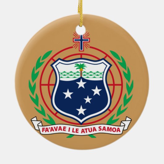 Samoa Weihnachtsdekoration Keramik Ornament (Hinten)