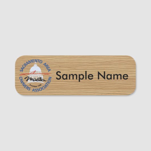 SAMOA Wooden Logo Name Tag Namensschild (Vorderseite)