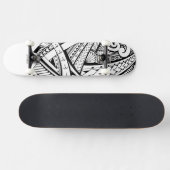 Samoaische Stammes- Entwurfsspeerspitzenmuster Skateboard (Horizontal)