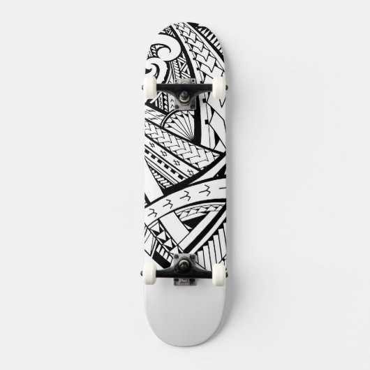 Samoaische Stammes- Entwurfsspeerspitzenmuster Skateboard (Vorderseite)
