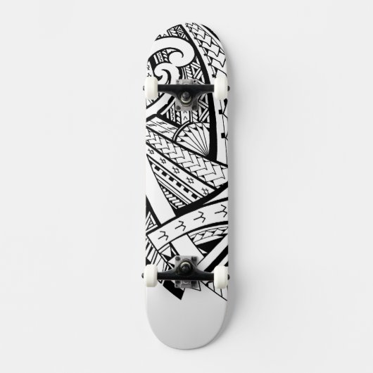 Samoaische Stammes- Entwurfsspeerspitzenmuster Skateboard (Vorderseite)