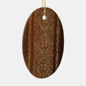 Samoaischer Tapa-hawaiisches Imitat-Holz-Surfbrett Keramik Ornament (Rechts)