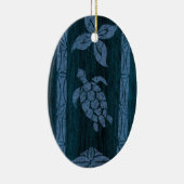 Samoaischer Tapa-hawaiisches Imitat-Holz-Surfbrett Keramik Ornament (Rechts)