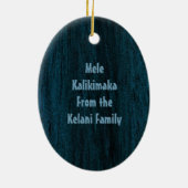 Samoaischer Tapa-hawaiisches Imitat-Holz-Surfbrett Keramik Ornament (Hinten)