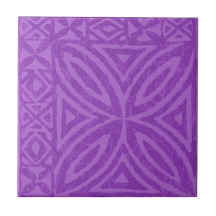 Samoaischer Tapa-polynesische Blumen-Fliese Fliese