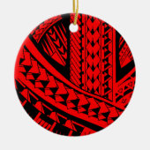 Samoaisches Stammes- Tätowierungsmuster mit Keramikornament (Vorne)