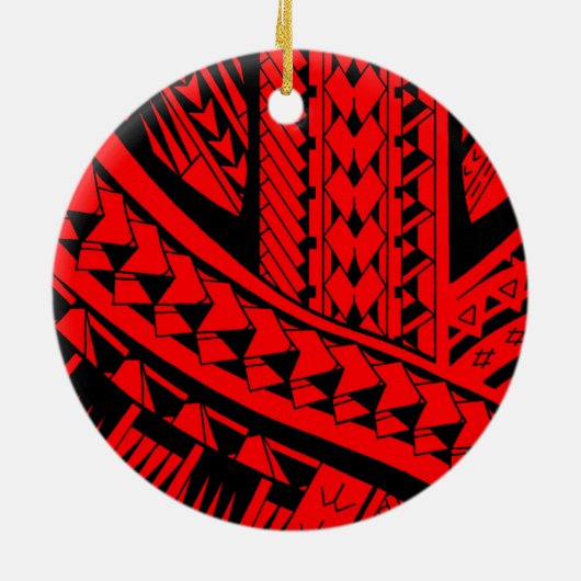 Samoaisches Stammes- Tätowierungsmuster mit Keramikornament (Hinten)