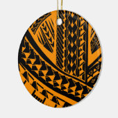 Samoaisches Stammes- Tätowierungsmuster mit Keramikornament (Links)