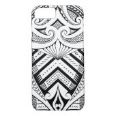 Samoaisches Tätowierungsentwurfs-Kunstmuster Case-Mate iPhone Hülle (Rückseite)