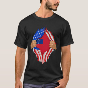 Samoan Blood Inside Me Samoa Flag Geschenk T-Shirt