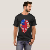 Samoan Blood Inside Me Samoa Flag Geschenk T-Shirt (Vorne ganz)
